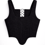 Siyah Korse Büstiyer | Matte Black Corset