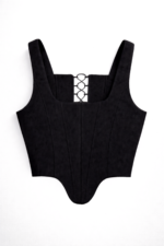 Siyah Korse Büstiyer | Matte Black Corset