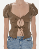 Mary Top Keten Bluz - SS24