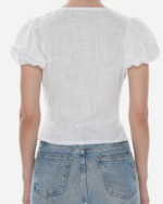 Mary Top Keten Bluz - SS24 - Görsel 3