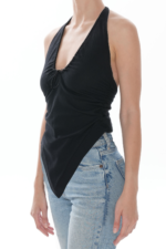 Keten Büzgü Detaylı Bluz - SS23