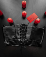 Black Belt Corset - saten bel korse - Görsel 2
