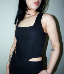 Matte Black Corset - Askılı Korse Büstiyer - Görsel 2