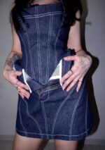 Vylara Denim Mini Etek - DenimX