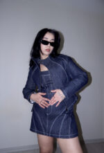 Varilith Dark Denim Ceket - Fermuarlı Kot Ceket - Limited edition - Görsel 6