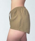 Rosa Keten Bağcıklı Şort - Kadın Düşük bel kısa keten şort - Görsel 4