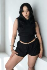 Keten Rosa Takım - Keten Şort Bluz Alt Üst Takım – İkili takım