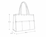 Pamuk denim tote bag nakışlı kadın omuz çantası