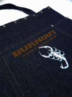 Pamuk denim tote bag nakışlı kadın omuz çantası